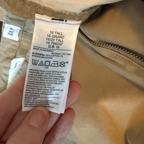GAP Downtown Khaki Straight Leg Pants -Sz 16 - Picture 8 of 8